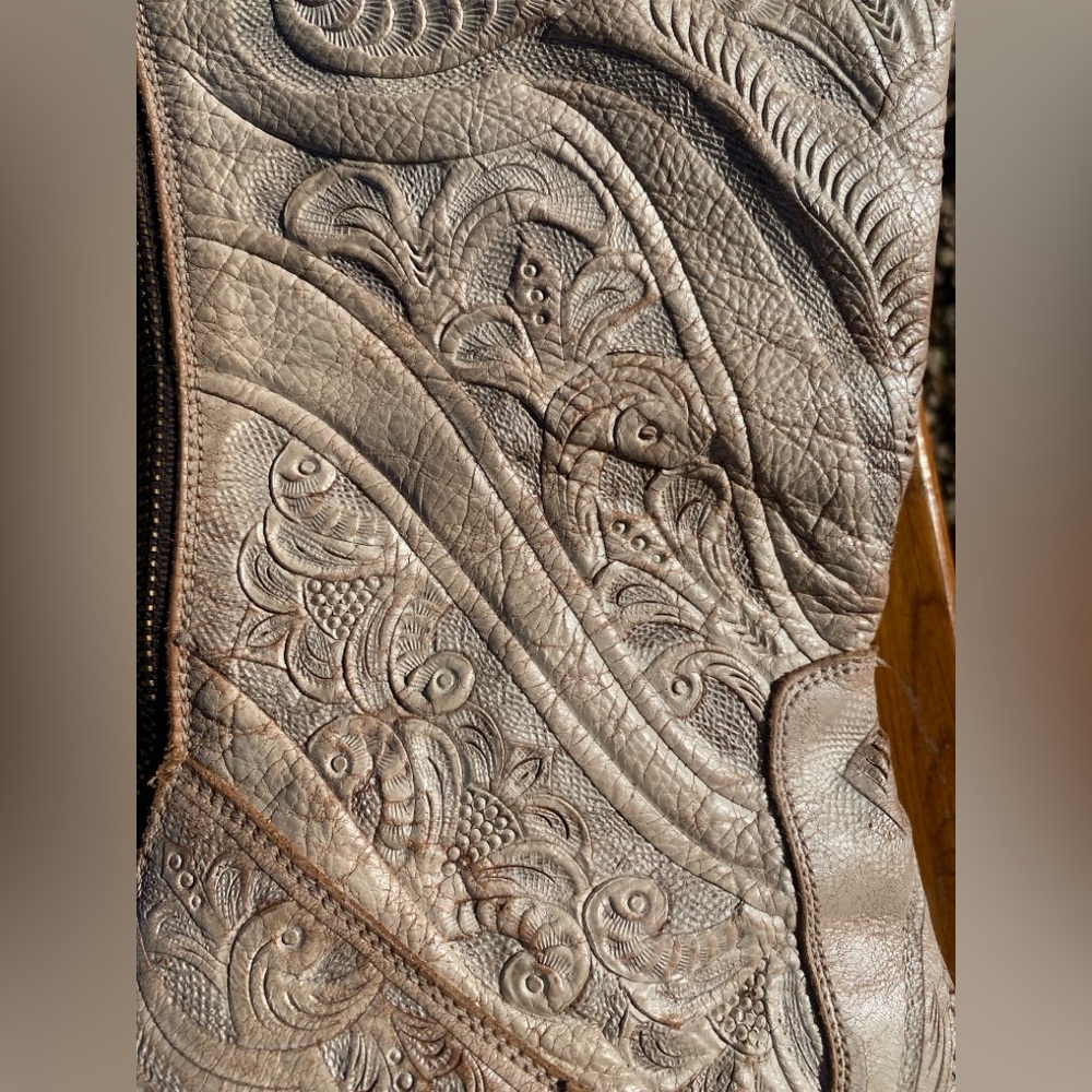 Bed|Stu Anna Sui Lucianna white hand tooled size 8 - Picture 6 of 7